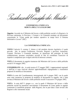 Accordo Conferenza Unificata 11 luglio 2002