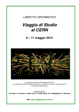 Libretto informativo 2014  - Viaggio al CERN