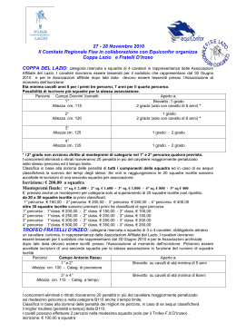 Equiconfor - Programma Coppa Lazio e Fratelli D`Inzeo