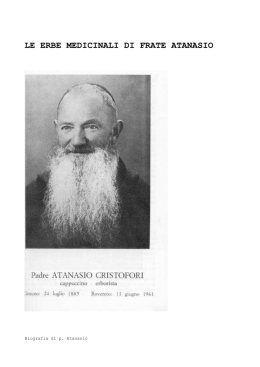 le erbe medicinali di frate atanasio