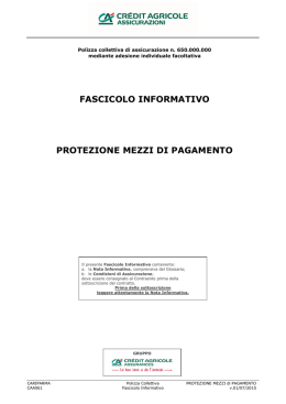 Fascicolo Informativo Protezione Mezzi di Pagamento