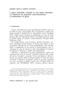 Il gioco d`azzardo: l`iniquit&agrave; di una tassa volontaria. La relazione tra