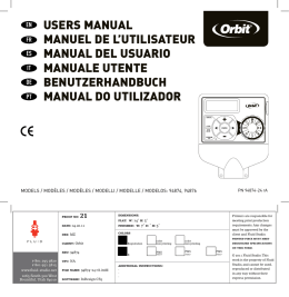 Manuel d`utilisation Orbit