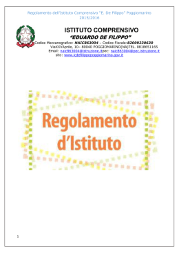 Regolamento d`istituto 2015/2016
