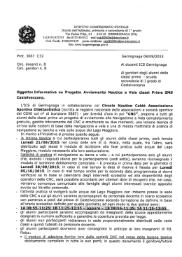 informativa progetto Vela secondaria