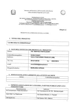 Progetto Alternanza Scuola Lavoro classi 5