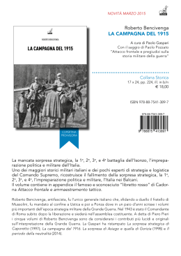 Roberto Bencivenga LA CAMPAGNA DEL 1915