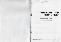 Manuale d`uso e manutenzione Motom 48 GG e SS