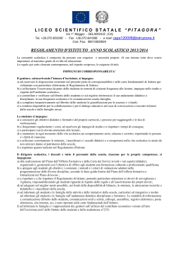Regolamento d`Istituto 2013-2014