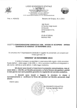 USB_sciopero_20.11.15 - Liceo Scientifico Jacopo da Ponte