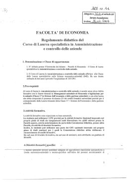 L.S. in Amministrazione e Controllo delle Aziende