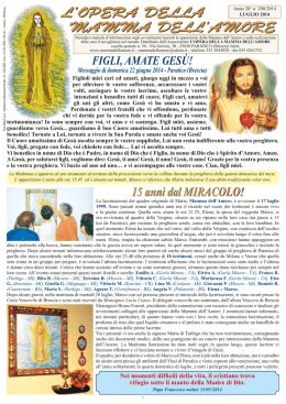 Luglio 2014 - Le Apparizioni della Mamma dell `Amore