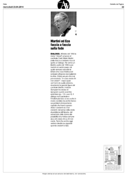 Martini ed Eco faccia a faccia sulla fede