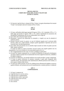 Regolamento pompieri - Comune di Pieve Tesino