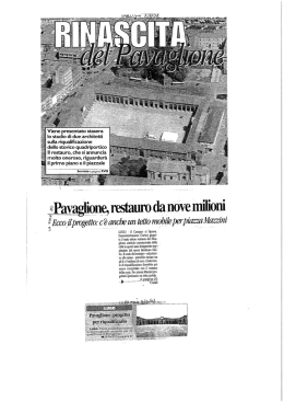 Viene presentato stasera - Rassegna Stampa
