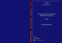 Sull`interpretazione - Istituto superiore di Studi Musicali A. Toscanini