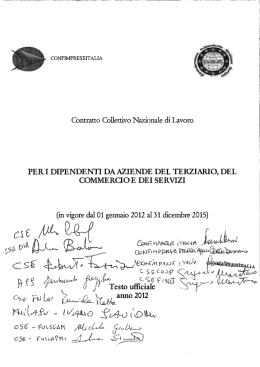 in vigore dal 01 gennaio 2012 al 31 dicembre 2015
