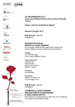 LA MILANESIANA 2012 Letteratura Musica Cinema Scienza Arte