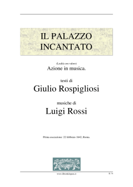 Il palazzo incantato - Libretti d`opera italiani