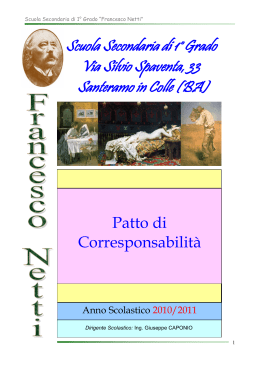PATTO DI CORRESPONSABILITA` a.s.2010-11