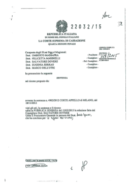 IN NOME DEL P&Ugrave;P&Ugrave;L&Ugrave; ITALIANO LA CORTE SUPREMA DI