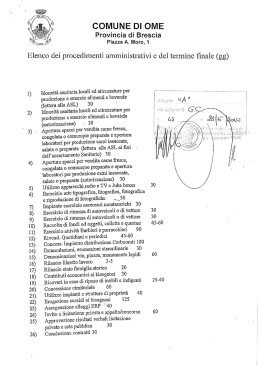 Page 1 COMUNE DI OME Provincia di Brescia Piazza A. Moro, 1