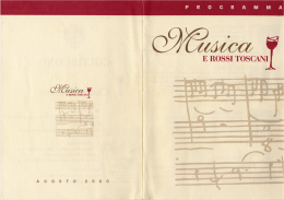 Libretto 2000 - Musica e rossi toscani