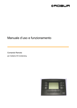 Manuale d`uso e funzionamento