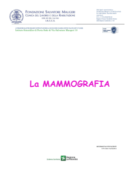 la mammografia - Fondazione Salvatore Maugeri