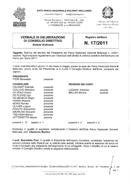 Scarica il documento - Parco Nazionale Dolomiti Bellunesi