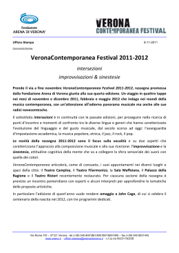 Comunicato stampa VeronaContemporanea 2011