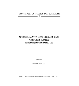 AGGIUNTE ALLA VITA DI SAN GIROLAMO MIANI CHE