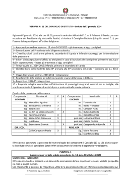 Verbale Consiglio d`Istituto n. 15 - 07.01.2014