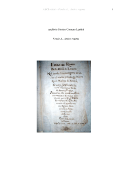 Scarica l`inventario in pdf - Archivio Storico del Comune di Lentini