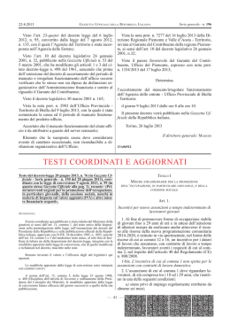 testi coordinati e aggiornati