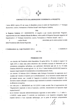 Contratto - Regione Calabria