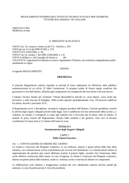 Regolamento d`istituto