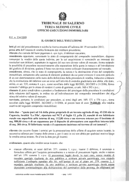 tribunale di salerno terza sezione civile ufficio esecuzioni immobiliari