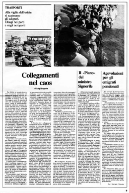 Page 1 TRASP&Uuml;RTI Alla vigilia dell`esta1e si scatenano gli scioperi