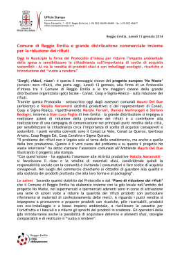 Ambiente - Comune di Reggio Emilia e grande distribuzione