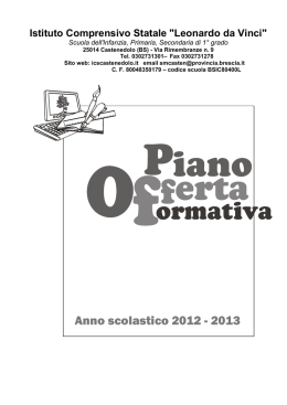Scuola dell`infanzia, primaria, secondaria di 1&deg; grado