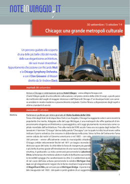 Chicago: una grande metropoli culturale