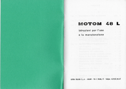 Manuale d`uso e manutenzione Motom 48 L