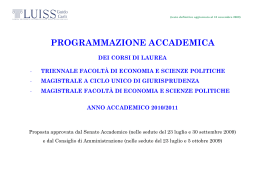 Programmazione accademica aa 2010-2011