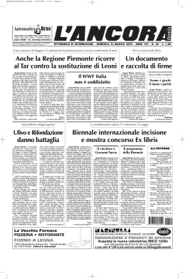 Numero 20 - L`ANCORA edicola