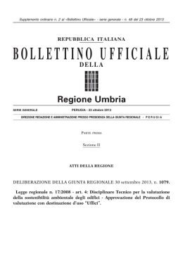 Deliberazione della Giunta Regionale 30 Settembre