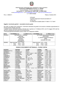 ORARIO DI RICEVIMENTO GENITORI SECONDARIA_XIII ICS