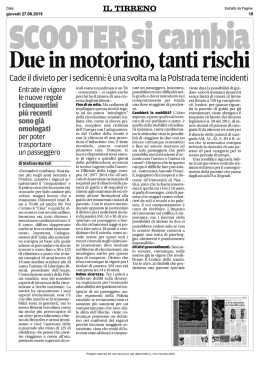 Due in motorino, tanti OD la rischi