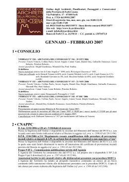 gennaio – febbraio 2007 - Ordine degli Architetti di Forlì/Cesena