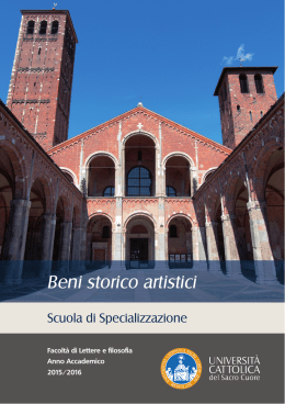 brochure Scuola Specializzazione Beni Storico Artistici 2015.indd
